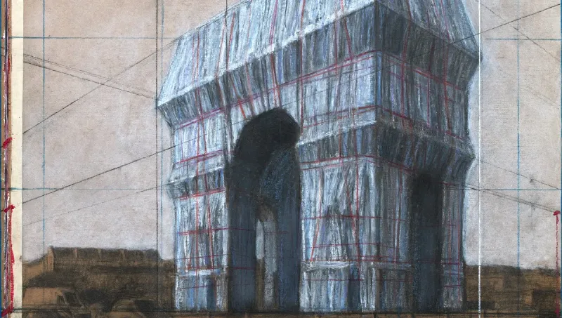 L'Arc de Triomphe de Paris, empaqueté par Christo Jeanne Claude, un hommage posthume emblématique