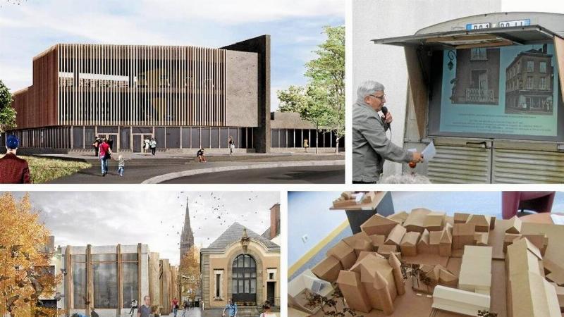 Architecture moderne cool intégrant le patrimoine et le futur en France