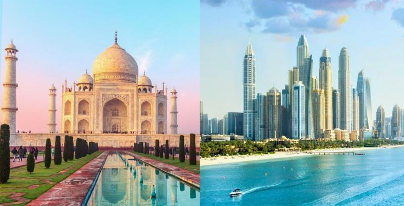 Skyline futuriste de Dubaï, reflétant la puissance et l'innovation de l'architecture moderne de la ville, avec ses gratte-ciel emblématiques