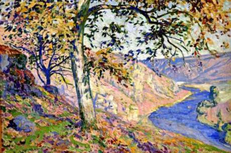 Illustration du poème Demain dès l'aube de Victor Hugo, évoquant la tristesse et la beauté de la nature en deuil