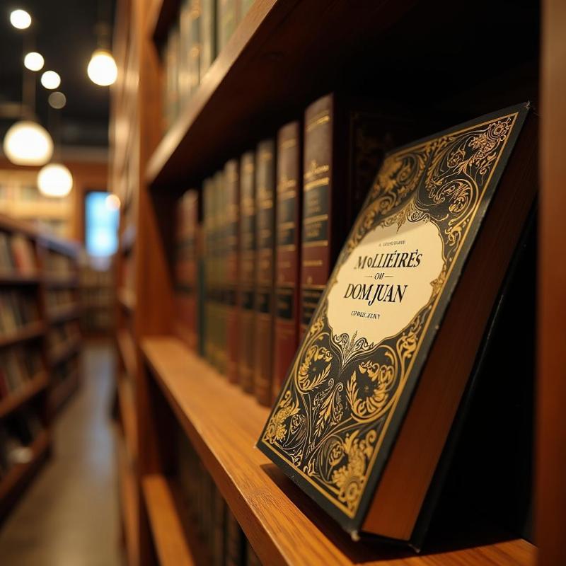 Ancienne édition de Dom Juan de Molière sur une étagère de librairie Fnac, symbolisant l'héritage littéraire.