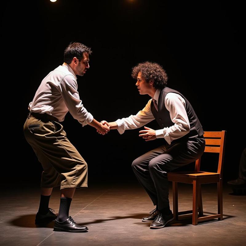 Scène de Dom Juan dans un théâtre contemporain