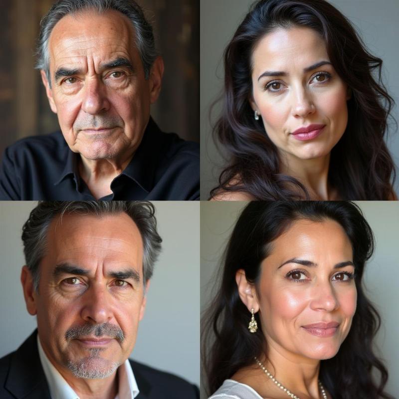 portrait de célèbres écrivains espagnols contemporains