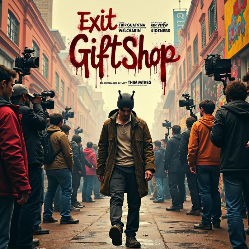 Affiche du film "Faites le mur !" de Banksy, mettant en scène Thierry Guetta.