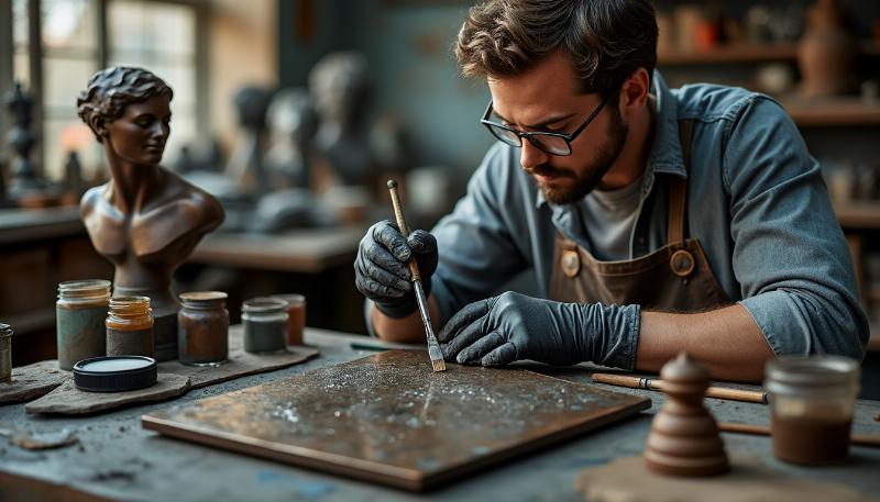 Technique de fonderie d'art pour statue bronze ancien prix, processus artisanal