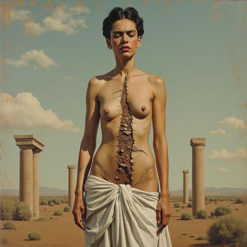 Frida Kahlo Autoportrait la Colonne Brisée analyse