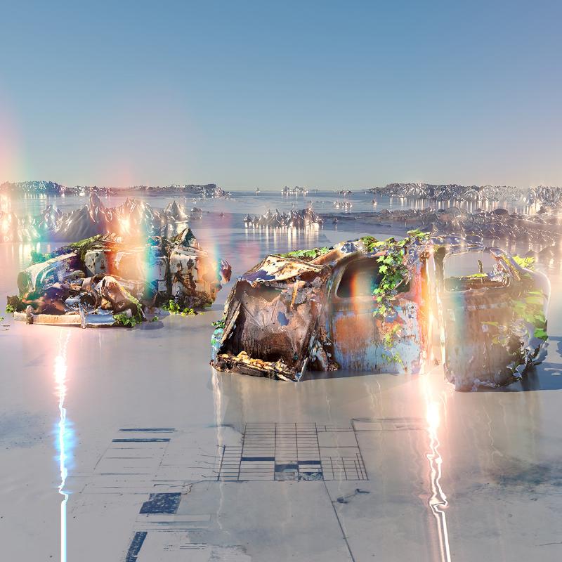 Visualisation futuriste d'une sculpture 3D créée d'après photo, symbolisant l'innovation technologique et l'art numérique contemporain en France.