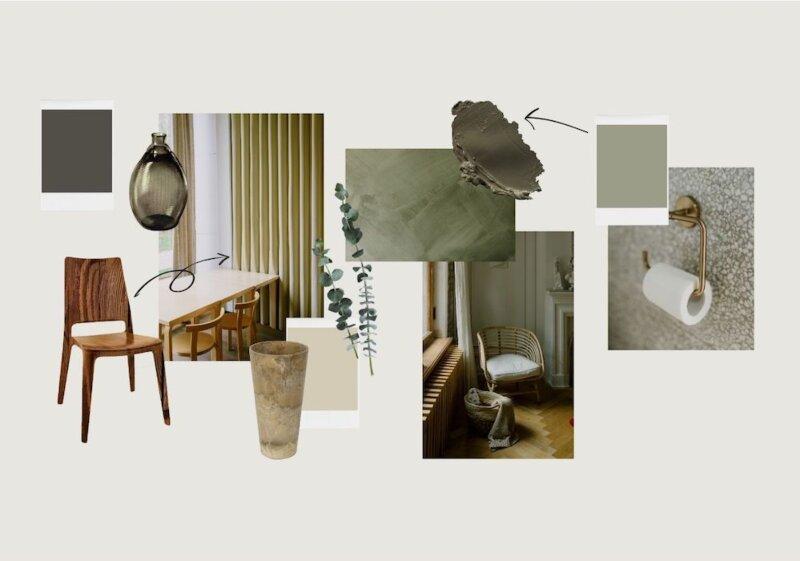 Une chambre française aux murs peints avec des couleurs harmonieuses, un arrangement qui favorise le repos et la détente, avec une lumière douce et quelques éléments décoratifs discrets, illustrant des astuces de peinture de la chambre.