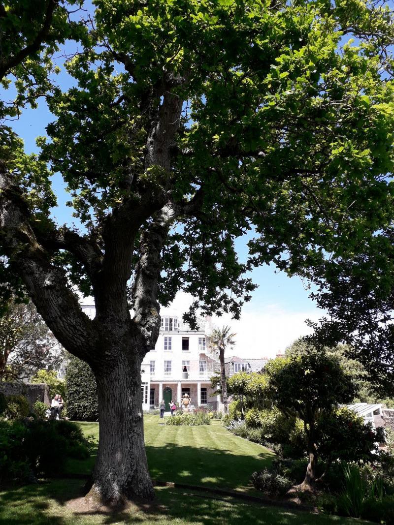 Vue extérieure de Hauteville House, la demeure d'exil de Victor Hugo à Guernesey, refuge créatif