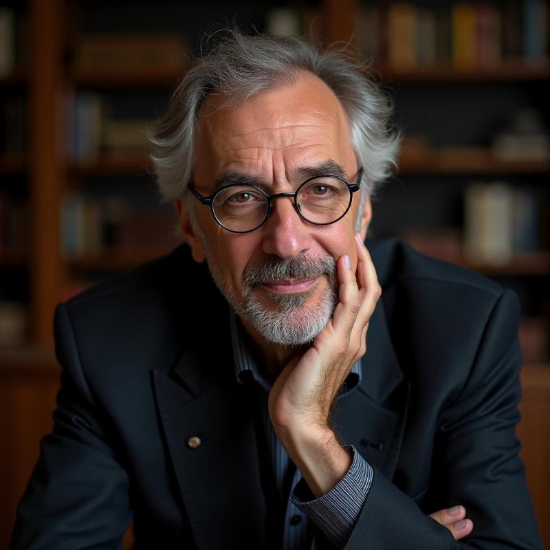 Hervé Le Tellier, l'auteur français, membre de l'Oulipo, dans un cadre évoquant la réflexion littéraire, parfait pour les lecteurs de la Fnac.