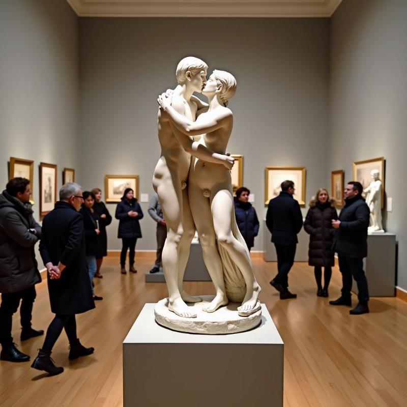 Le Baiser de Rodin exposé au Musée Rodin à Paris, lieu de conservation et d'admiration