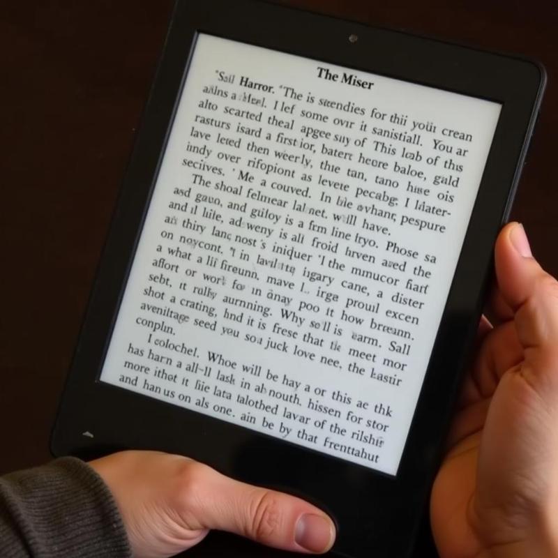 Lecture de L'Avare sur un appareil numérique