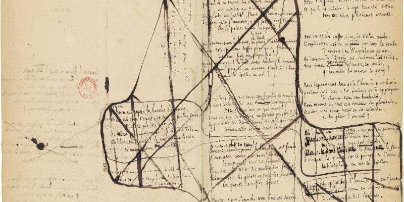 Page de manuscrit des Contemplations, calligraphie de Victor Hugo, poème