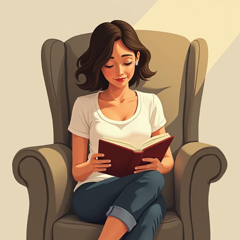 Illustration d'une femme lisant un livre classique, soulignant l'intemporalité et l'importance continue de la littérature classique dans la vie moderne.