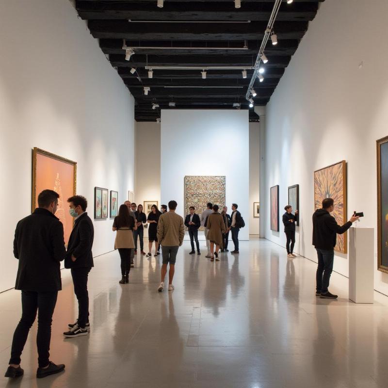 Intérieur du Musée Moco à Barcelone, Espagne