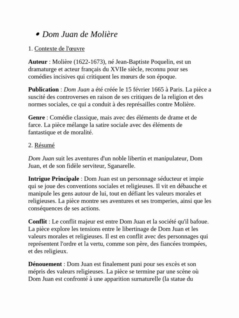 Molière Dom Juan et Sganarelle en dialogue, explorant le libertinage et la morale de l'époque