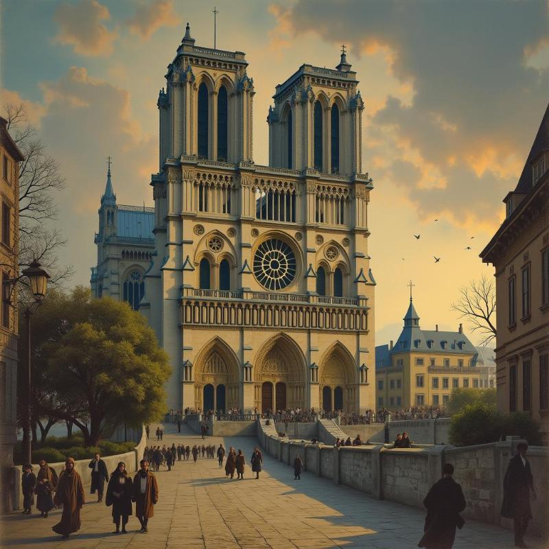 Notre-Dame de Paris illustration Louis Boulanger, vision romantique et dramatique d'un chef-d'œuvre littéraire.