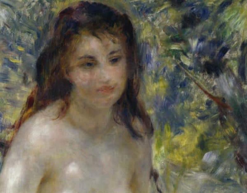 Nu impressionniste de Renoir baigné de lumière naturelle, capturant la sensualité de la forme féminine
