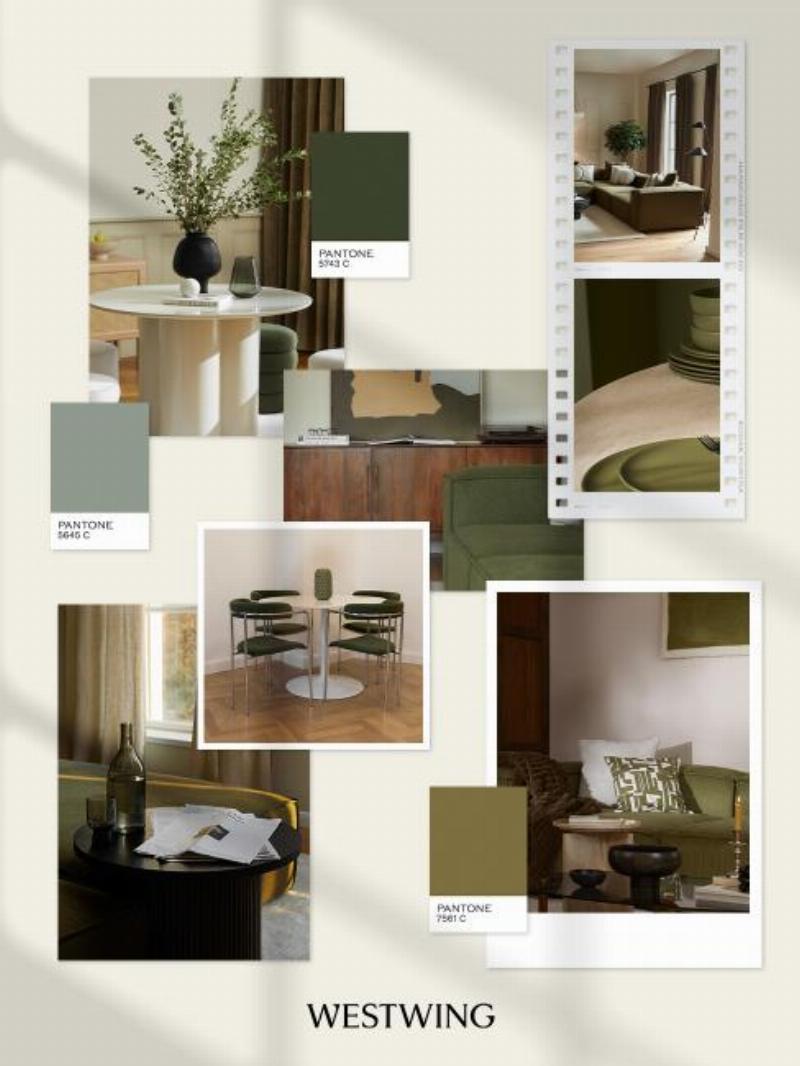 Nuances variées de couleur beige peinture dans un salon provençal chic, mobilier en lin