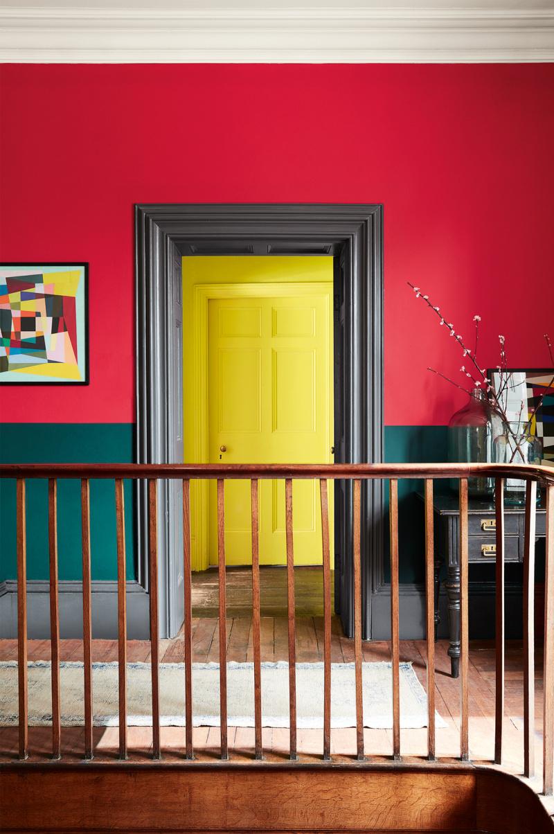 Nuancier de couleurs pour peinture exterieure brique, avec échantillons sur façade