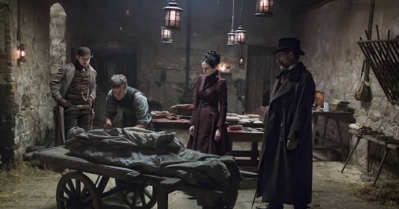 Scène de roman gothique anglais avec personnages emblématiques