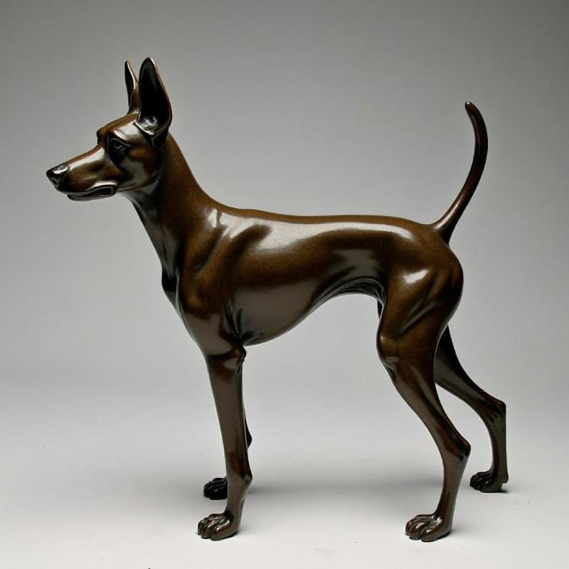 pj mene sculpture chien braque chasse detail