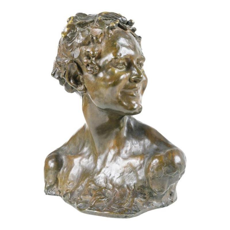 Buste portrait de Jean-Baptiste Carpeaux, capturant l'expression et la psychologie des sculptures du 19e siècle