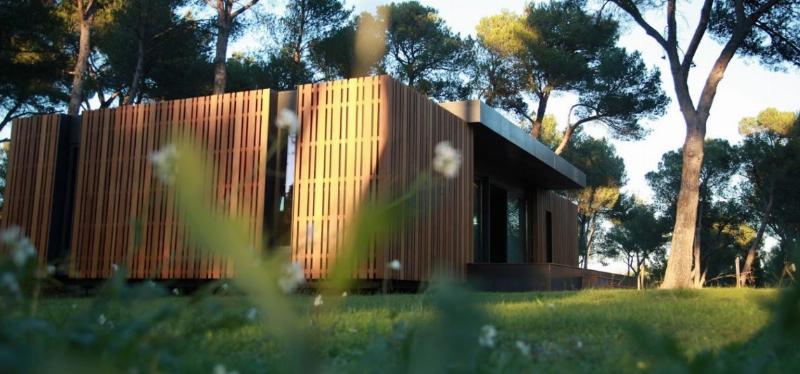 Maison style prairie moderne design minimaliste harmonie avec environnement