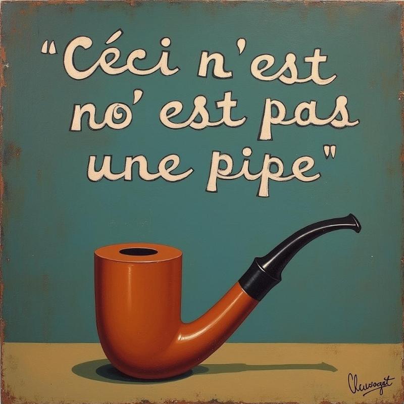 La trahison des images de René Magritte, un exemple emblématique de l'art surréaliste jouant avec le langage et la représentation.