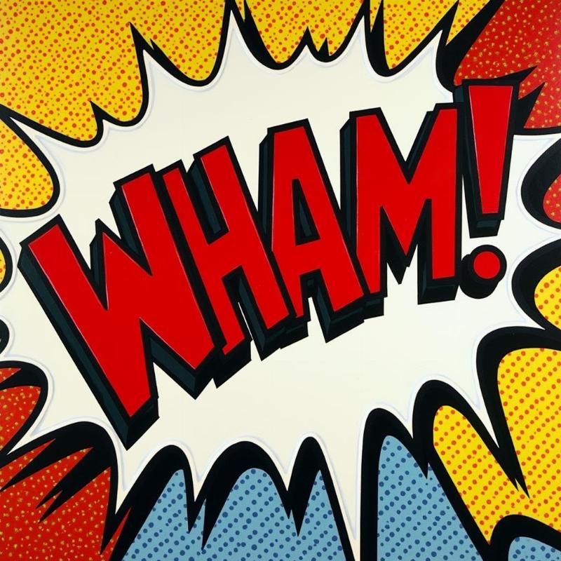 Roy Lichtenstein's Whaam! exemplifies Pop Art's use of comic book aesthetics and Ben-Day dots