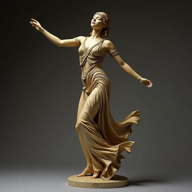 Salomé de Claire Colinet, danseuse orientale en bronze et ivoire, symbole de l'Art Déco