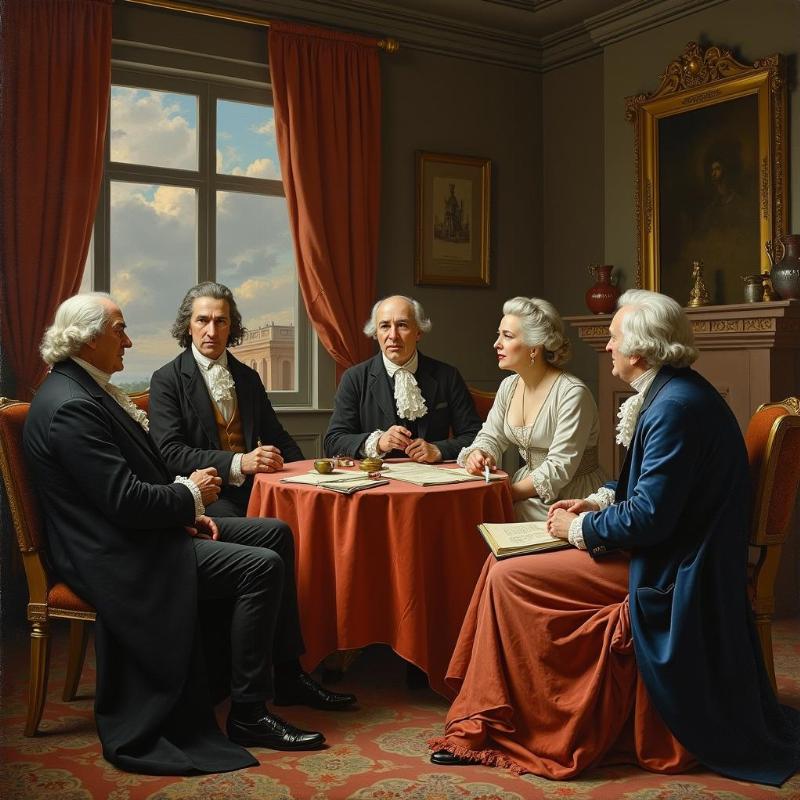 Salon littéraire au XVIIIe siècle, lieu d'échange et de diffusion des idées des Lumières