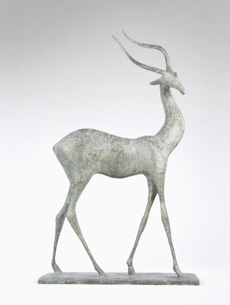 Sculpture moderne en bronze animalier, style contemporain