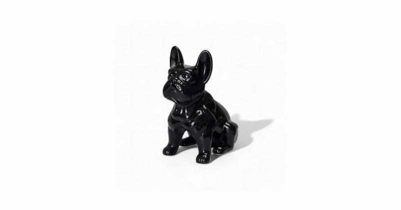Statue bouledogue assis style contemporain