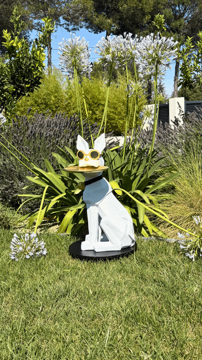 Statue de jardin en résine durable, design moderne et artistique