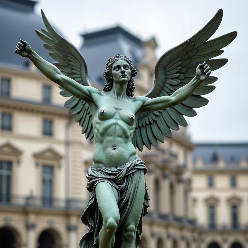 Victoire de Samothrace ailes déployées au Louvre