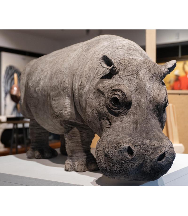 Sculpture terre cuite animal réalisme détail faune française