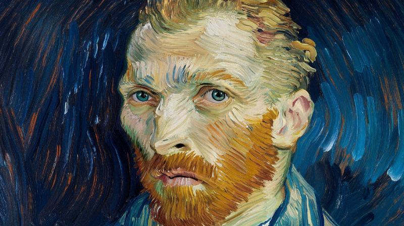Autoportrait de Van Gogh avec sa palette de couleurs vibrantes