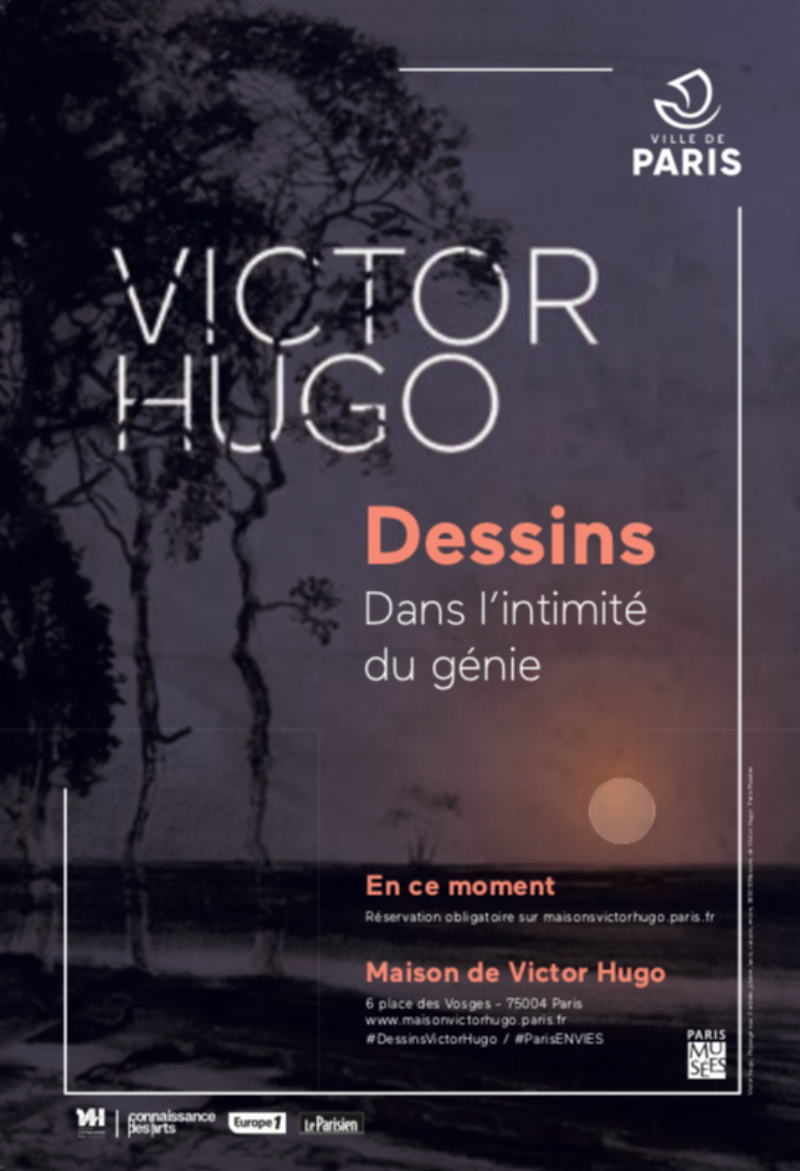 Victor Hugo, écrivain de génie et auteur de Notre-Dame de Paris, dans son bureau
