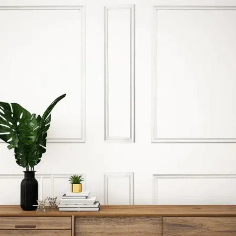 Ambiance d'intérieur français avec peinture texturée harmonisée et élégante