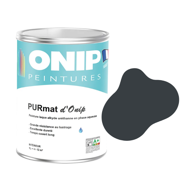 Application soignée d'une bombe de peinture RAL 7016 sur un objet