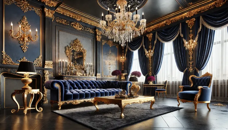 Architecture baroque moderne intérieur de luxe contemporain