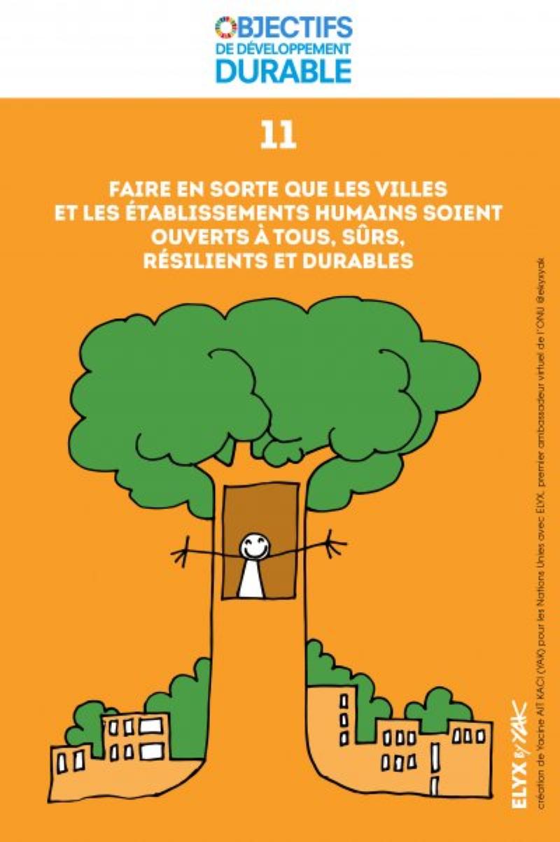 Exemple d'aménagement durable dans l'architecture urbaine française intégrant espaces verts et bâtiments modernes.