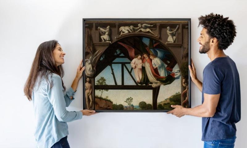 Une Vierge à l'Enfant peinte par un peintre du 15ème siècle français, montrant un usage expert de la lumière