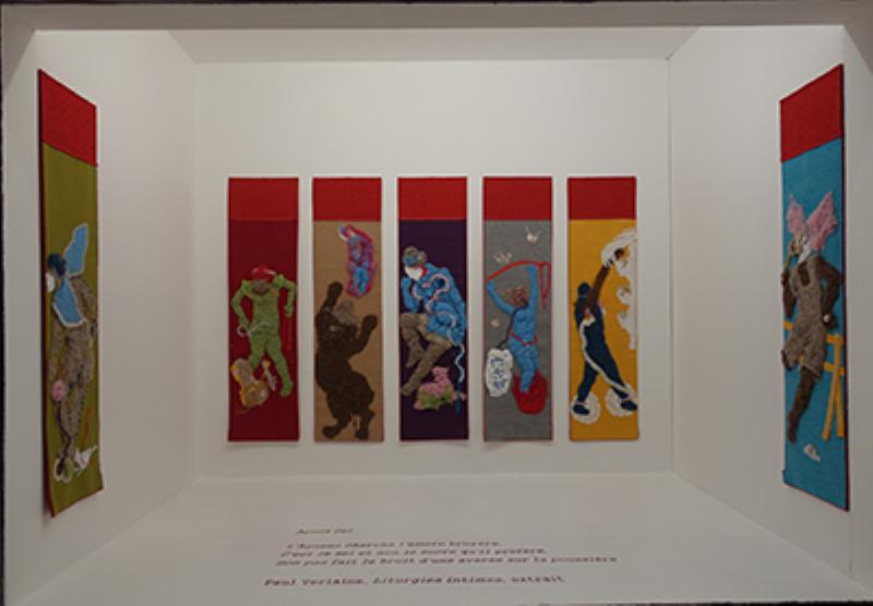 Une œuvre d'art française contemporaine explorant la sensualité féminine et la modernité.