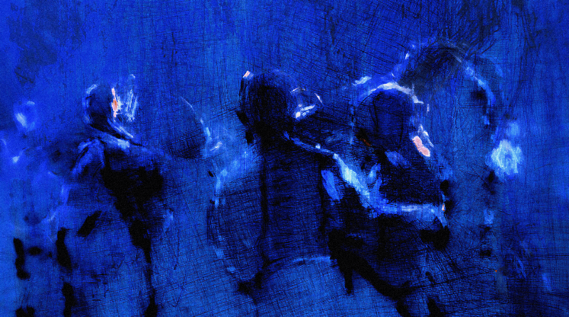 Représentation conceptuelle de l'intersection entre l'art moderne et la critique littéraire française, mettant en lumière le dialogue