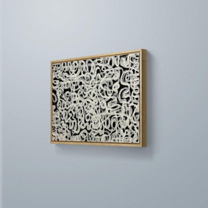 Une peinture contemporaine abstraite avec des couches vibrantes de couleurs et de textures, évoquant le dynamisme et l'expérimentation d'un artiste belge moderne.