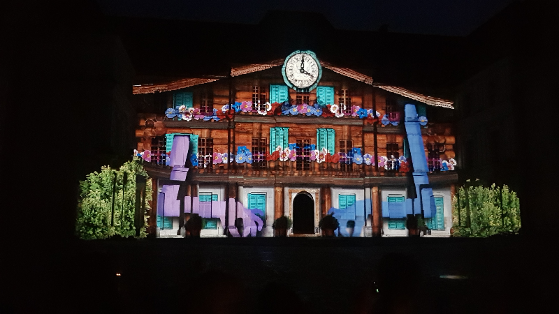 Détail immersif d'une œuvre de Van Gogh projetée à l'Atelier des Lumières, texture, couleur, dynamisme