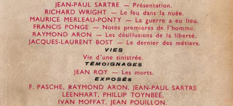 Portrait collectif des auteurs majeurs de la littérature française du 20ème siècle, comme Proust, Camus, Sartre et Beauvoir