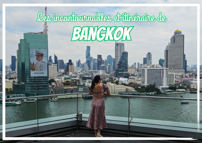 Skyline lumineuse de l'architecture moderne de Bangkok la nuit